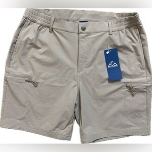 Outdoor Sports Brand Apparel Shorts, Women’s Size Large, Khaki, Nylon & Spandex